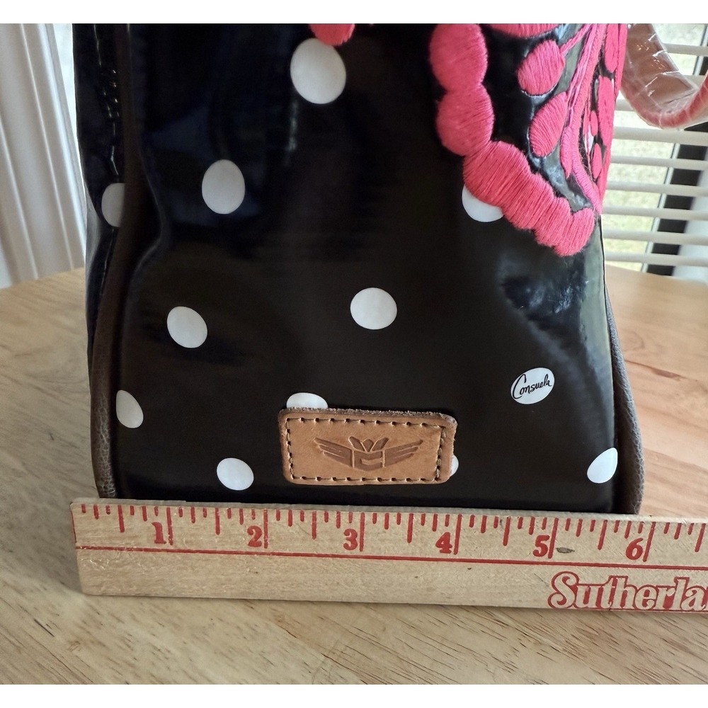 Consuela Black Polka Dot Pink Valentina Tote Retired Large‎ NWT  **READ** - Picture 5 of 16